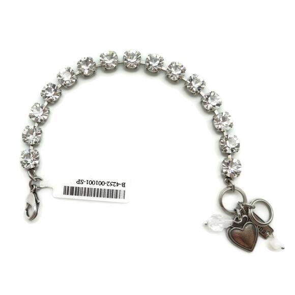 Mariana On A Clear Day Silver Tennis Bracelet in Clear Round Crystals 001001 NWT - Picture 2 of 6